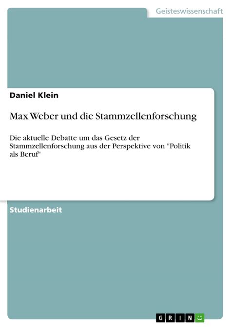 Max Weber und die Stammzellenforschung German Edition Epub