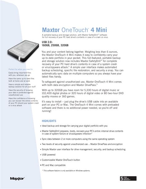 Maxtor One Touch 4 Manual Ebook Epub