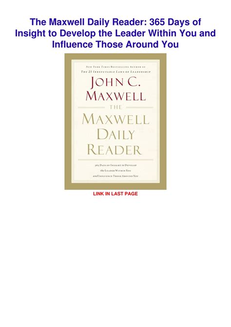 Maxwell Daily Reader Insight Influence Doc