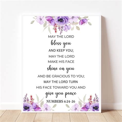 May The Lord Bless You Scripture Printable Free