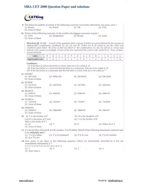 Mba Question Papers With Answers Doc