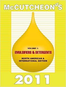 McCutcheons 2013 Emulsifiers and Detergents: International Edition Ebook Epub