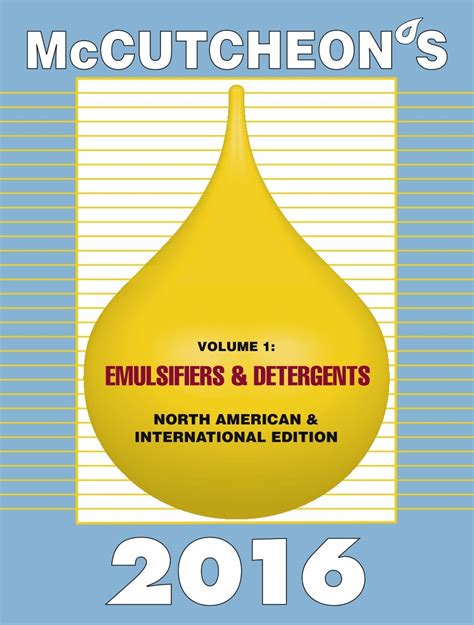 McCutcheons 2013 Emulsifiers and Detergents: International Edition Ebook Epub