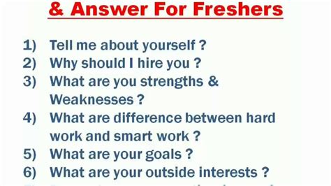 Mca Freshers Interview Questions And Answers PDF