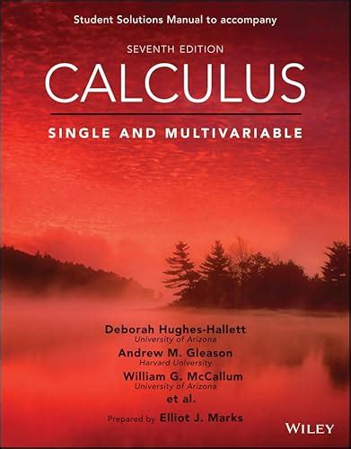 Mccallum Multivariable Calculus Student Solutions Manual PDF