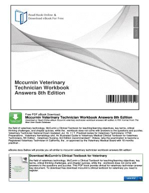 Mccurnin veterinary technician workbook answers 8th edition Ebook Reader