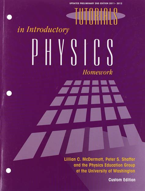 Mcdermott Physics Tutorials Solutions PDF