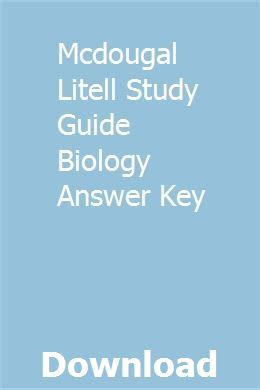 Mcdougal Litell Study Guide Biology Answer Key PDF