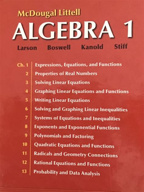 Mcdougal Littell Algebra 1 Answer Key Free Doc