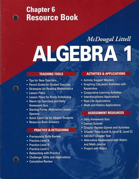 Mcdougal Littell Algebra 1 Resource Book Answer Key Pdf Kindle Editon