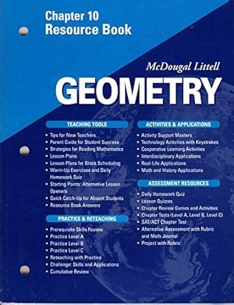 Mcdougal Littell Geometry Resource Book Answers Chapter 10 PDF