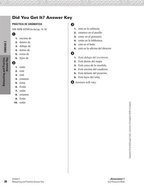 Mcdougal Unidad 3 Leccion 2 Answer Key Reader