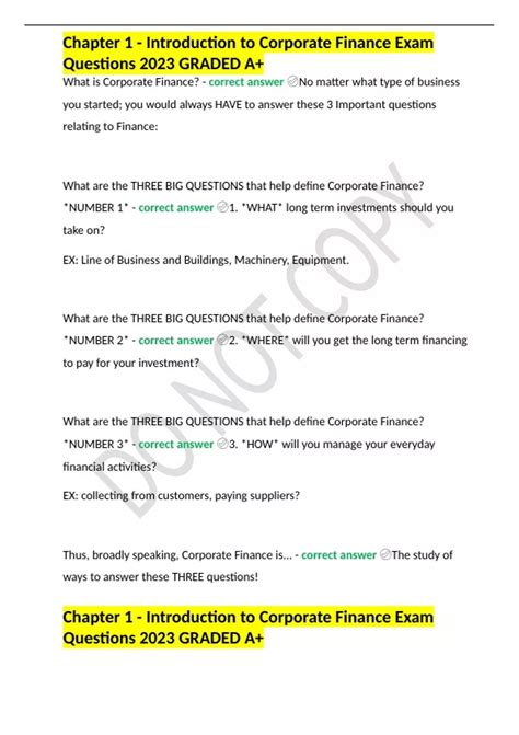 Mcgraw Corporate Finance Exam Questions And Answers PDF