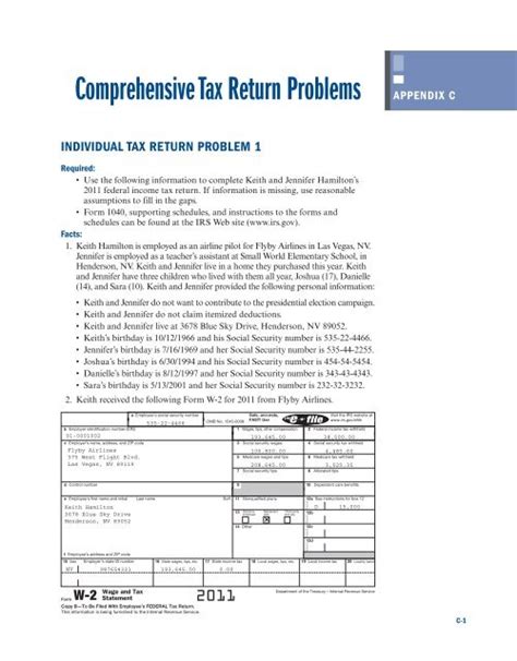 Mcgraw Hill Comprehensive Tax Return Problems Solutions Reader