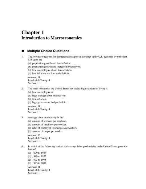 Mcgraw Hill Connect Macroeconomics Test 1 Answers PDF