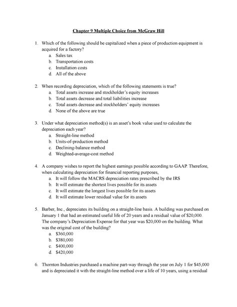 Mcgraw Hill Financial Accounting Test Answers Doc