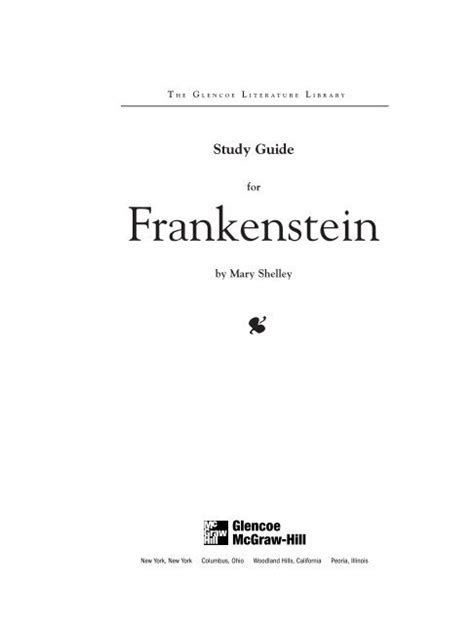 Mcgraw Hill Frankenstein Study Guide Answers PDF