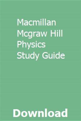 Mcgraw Hill Physics Study Guide Answers Reader