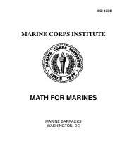 Mci 1334i Math For Marines PDF Reader