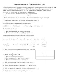 Mcps Honors Precalculus B Exam Review Answers Reader