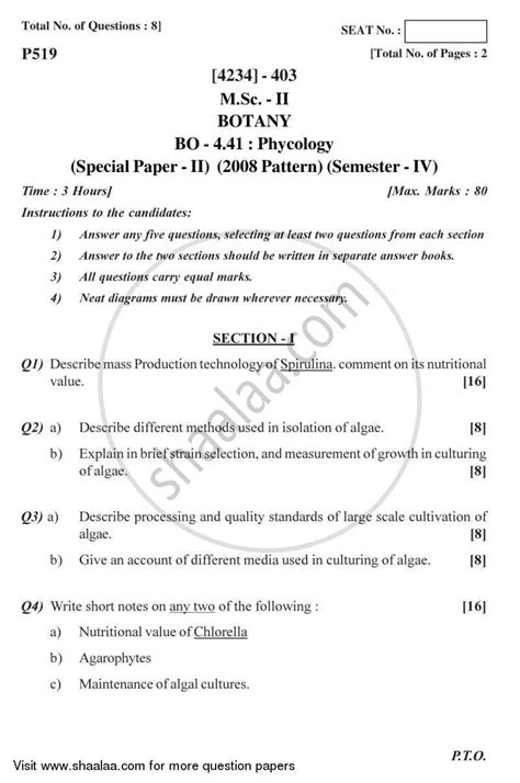 Mcq Answer Of Botany Paper In 2013 Reader