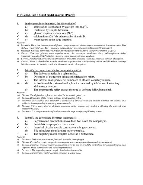 Mcq Model Answer Wits University Reader