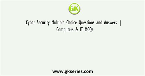 Mcqs Of Computer Network Security With Answers PDF