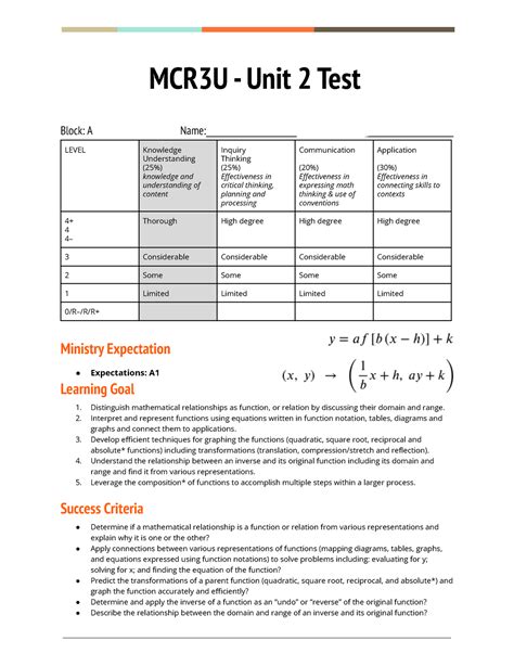 Mcr3u Mhr Solutions Reader