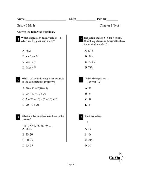 Mct2 7th Grade Math Answer Key PDF