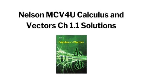 Mcv4u Nelson Solutions Kindle Editon