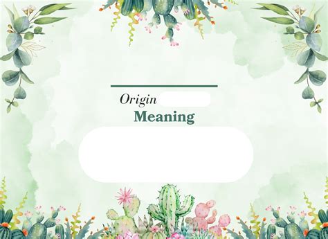 Meaning and Origins: