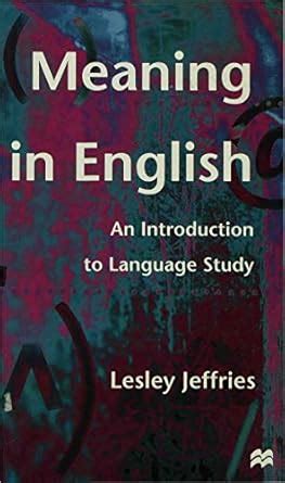 Meaning in English An Introduction to Language Study PDF