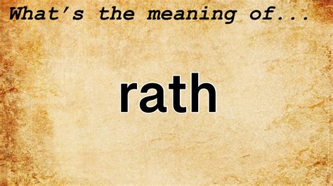 Meaning of Rath