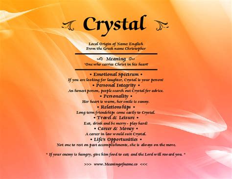 Meaning of the Name Crystal: A Radiant Brilliance