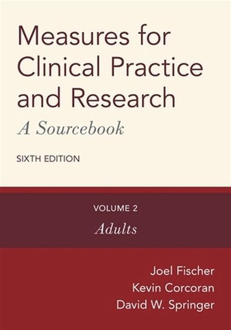 Measures for Clinical Practice and Research A Sourcebook Volume 2 Adults Epub