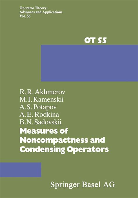 Measures of Noncompactness and Condensing Operators Reader