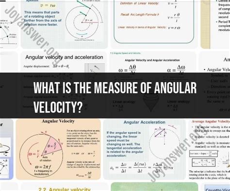 Measuring Angular Velocity: Rad/s and Its Significance