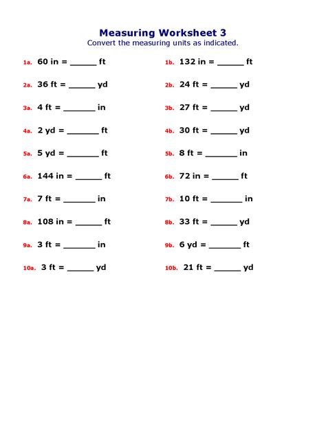 Measuring Worksheet 3 Answer Key Reader