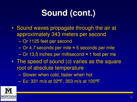 Measuring the Speed of Sound in Seconds Per Mile