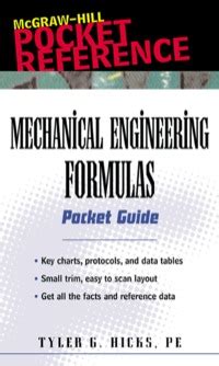 Mechanical Engineering Formulas Pocket Guide 1st Edition PDF