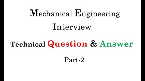 Mechanical Engineering Questions And Answers Free Download PDF