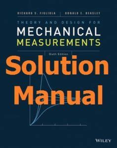 Mechanical Measurements 5th Edition Figliola Solutions Manual Epub