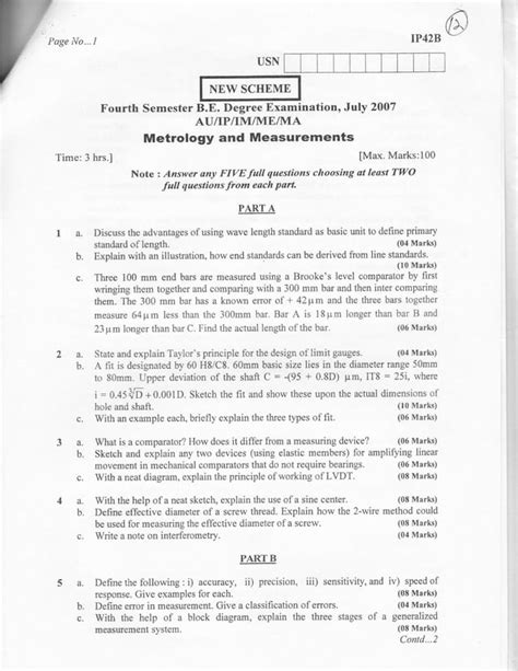 Mechanical Measurements And Metrology Viva Question Answer Doc