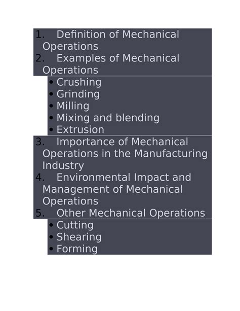 Mechanical Operations Epub