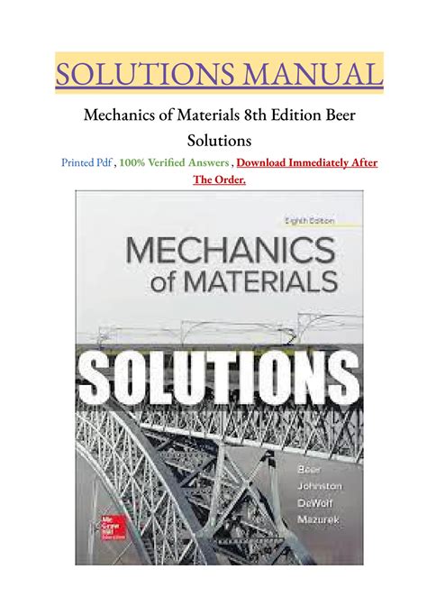 Mechanics Of Material Solutions Epub