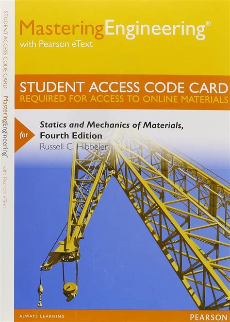 Mechanics of Materials + Masteringengineering With Pearson Etext Standalone Access Card PDF