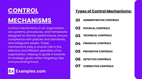 Mechanisms of Control