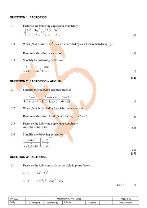 Mechanotechnolgy N3 Question And Answers Reader