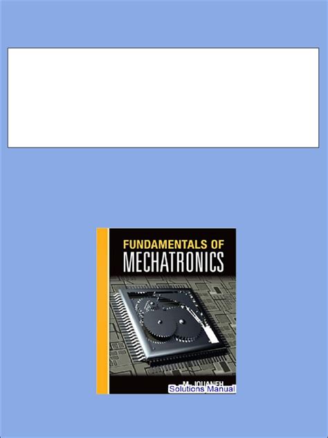 Mechatronic Systems Fundamentals 1st Edition Doc