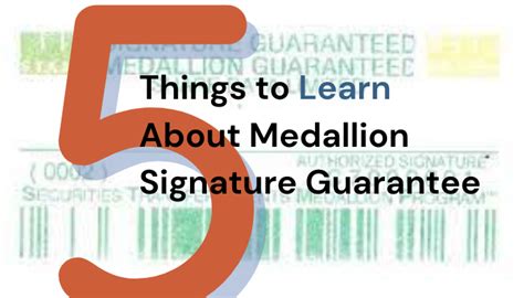 Medallion Signature Guarantee Online: 10,000+ Characters of Expert Insights